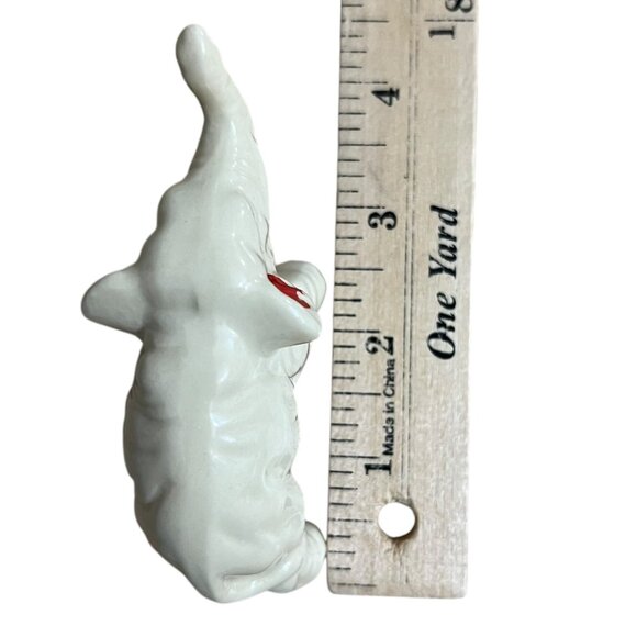 Rescue Vintage Ceramic Elephant Figurine With Red‎ & Black Details - Picture 10 of 10